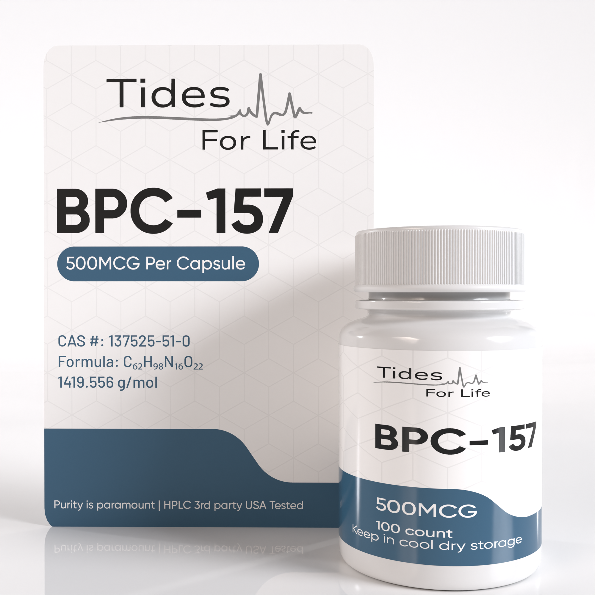 BPC-157 500mcg per capsule mockup